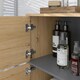 image 8 of HOMCOM Bathroom Storage Cabinet with Open Compartments and Double Doors Yellow