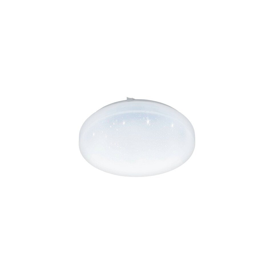 image 1 of EGLO Frania-S Rounded White Crystal Effect Wall or Ceiling Light