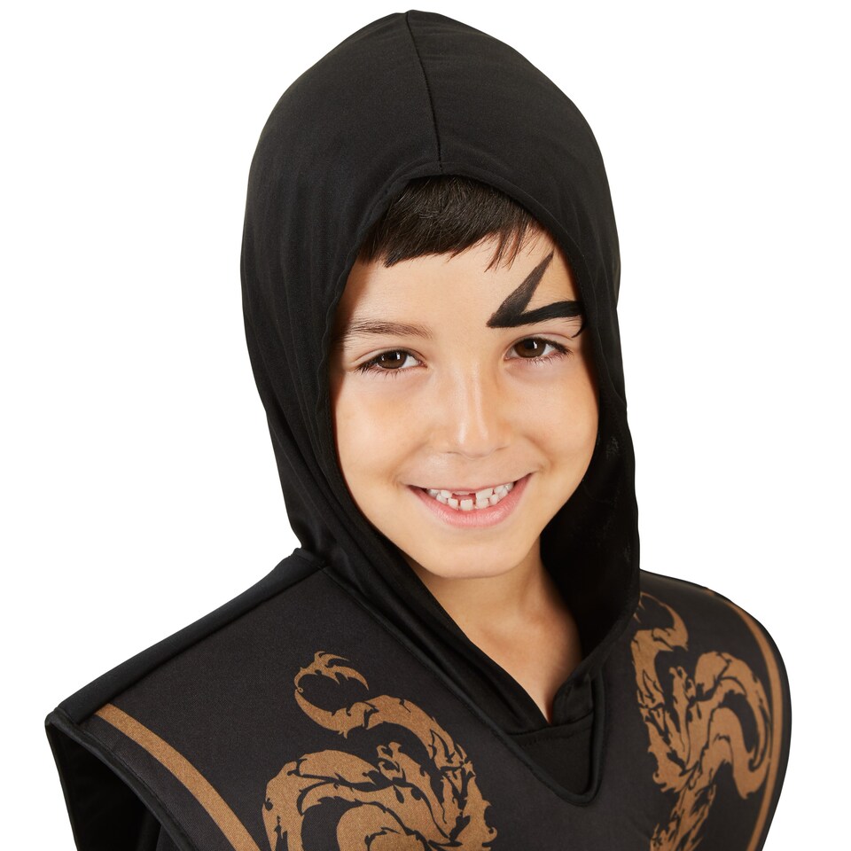 image 1 of Boys Ninja Costume | Black | black | 11-12 years | 1