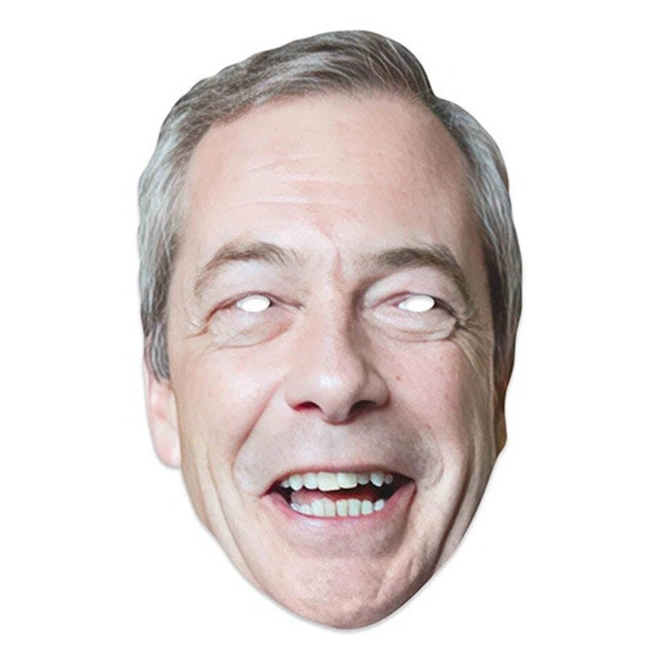 Nigel Farage Cardboard Face Mask