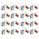 image 1 of First Choice Lighting Set of 16 Fire Rated Downlights Satin Chrome Tilt Fire Rated Recessed Downlights Chrome
