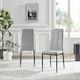 image 2 of Furniturebox Paloma 2x Grey Fabric Black Legs Dining Chair
