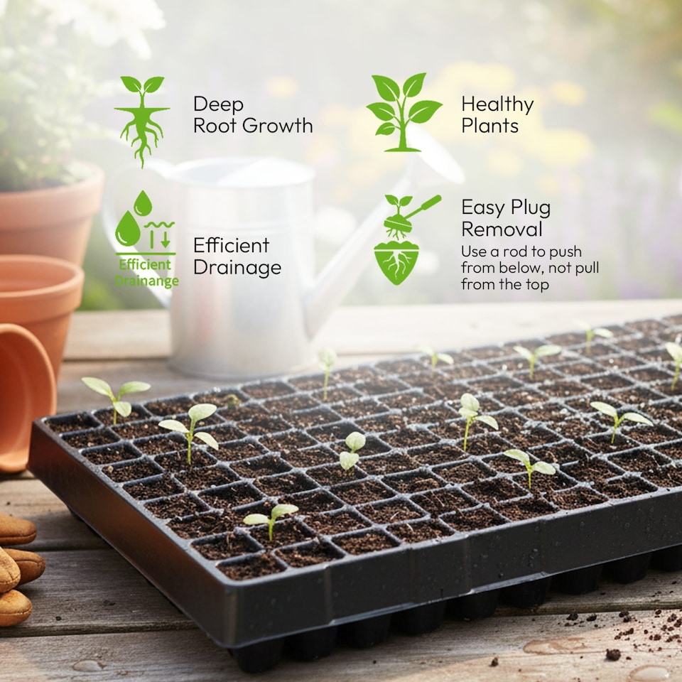 image 1 of 160 Cell Root Trainer Tree Trays Deep Propagation Trays Pack of 9