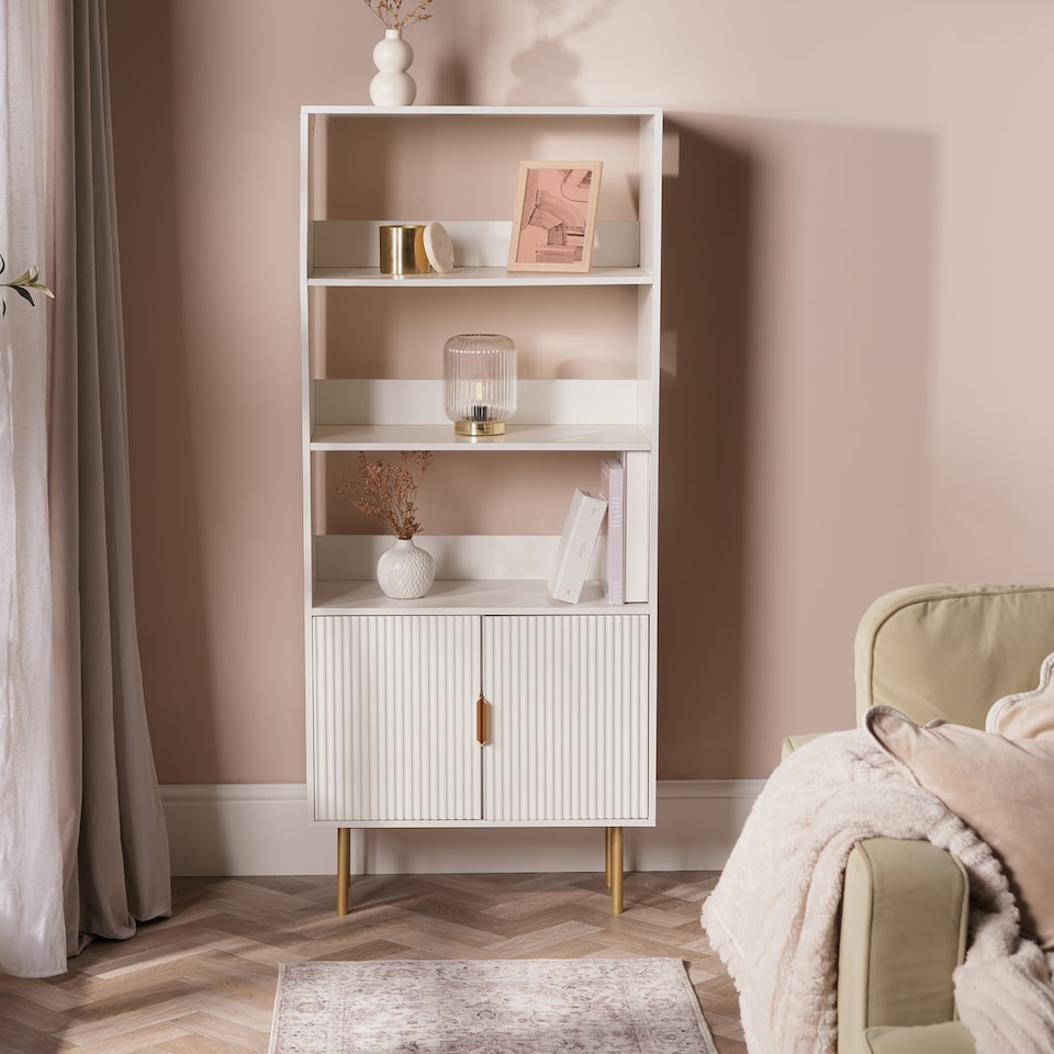image 1 of OHS Ribbed Display Unit Modern Drawer Cabinet Shelf Storage