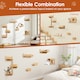 image 7 of COSTWAY 6Pcs Cat Wall Furniture Set Wall Mounted Shelves