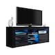 image 4 of TV Unit TV Stand Black Gloss LED Media Console Sideboard Storage Cabinet 145cm