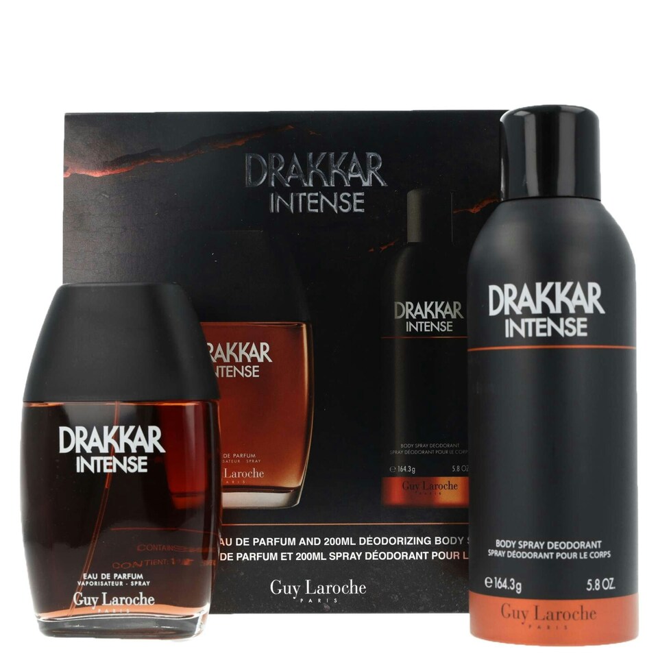 image 1 of Guy Laroche Drakkar Noir Intense EDP 100ml Spray +200ml Deo Body Spray