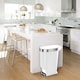 image 3 of Simplehuman 40L Slim Pedal Kitchen Bin with Liner Rim, White Plastic