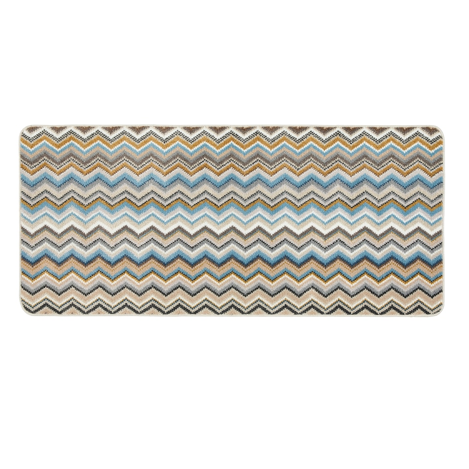 image 1 of My Stain Resistant Mat Candy Multi Natural Zig Zag 67X100