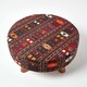 image 3 of Homescapes Flat Kilim Footstool with Legs | Red | 62 x 62 x 30 cm