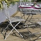 image 2 of Charles Bentley Rustic 5 Piece Wrought Iron Outdoor Bistro Set - Grey