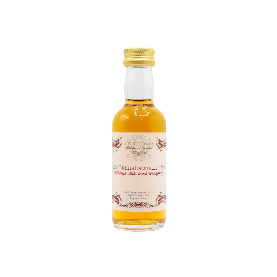 Bunnahabhain - A.D. Rattray - Single Cask No. 626 1988 27 year old Whisky Miniature