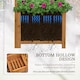 image 4 of Outsunny Wooden Planter with Corner Trellis, Raised Garden Bed, Brown | Brown