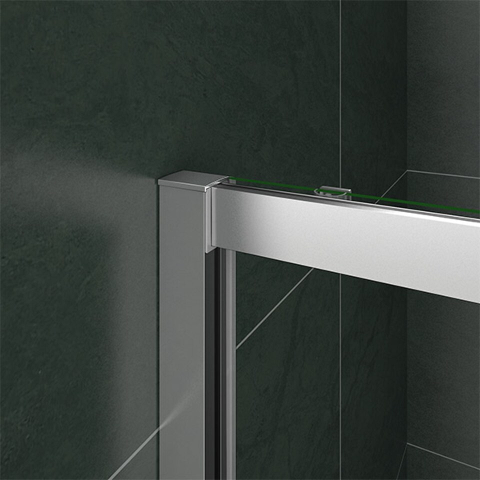 image 1 of Aica Bathrooms 1000x900x1850mm Quadrant Shower Enclosure Walk In Corner Cubicle Glass Screen Door | Chrome
