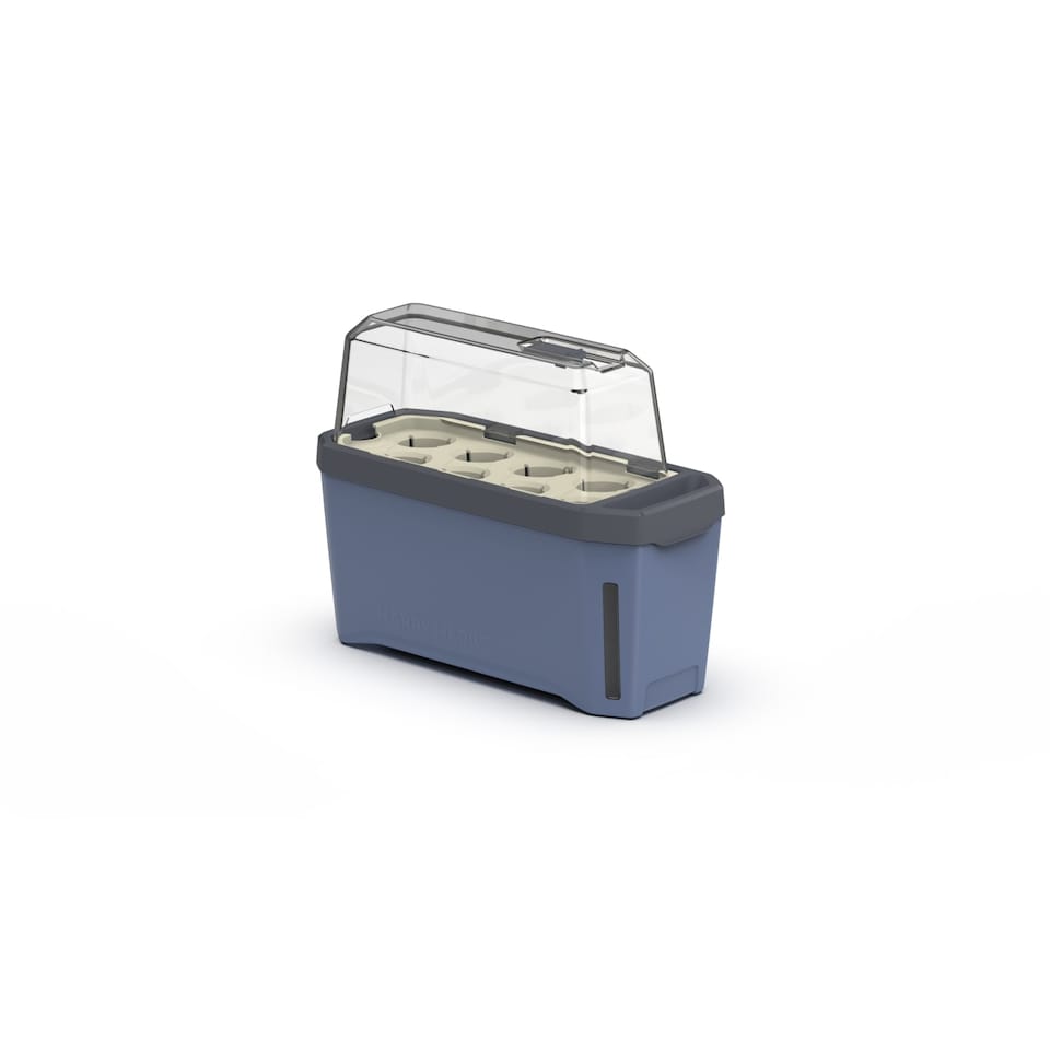 image 1 of Gusta Garden Harry Herbs 4-in-1 herb pot blue - plant pot - removable lid & self-watering system - 0.5L water reservoir & 5L soil capacity