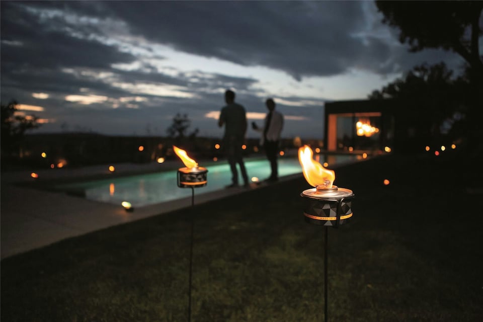 image 1 of Color Torch Outdoor Garden Citronella Candle - 1 x 330ml Orange