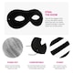 image 2 of Grandma Burglar Costume - Short Sleeve Top, Grey Bun Wig & Mask Black | L