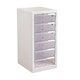 image 1 of 6 Drawer Filing Cabinet with Clear Drawers