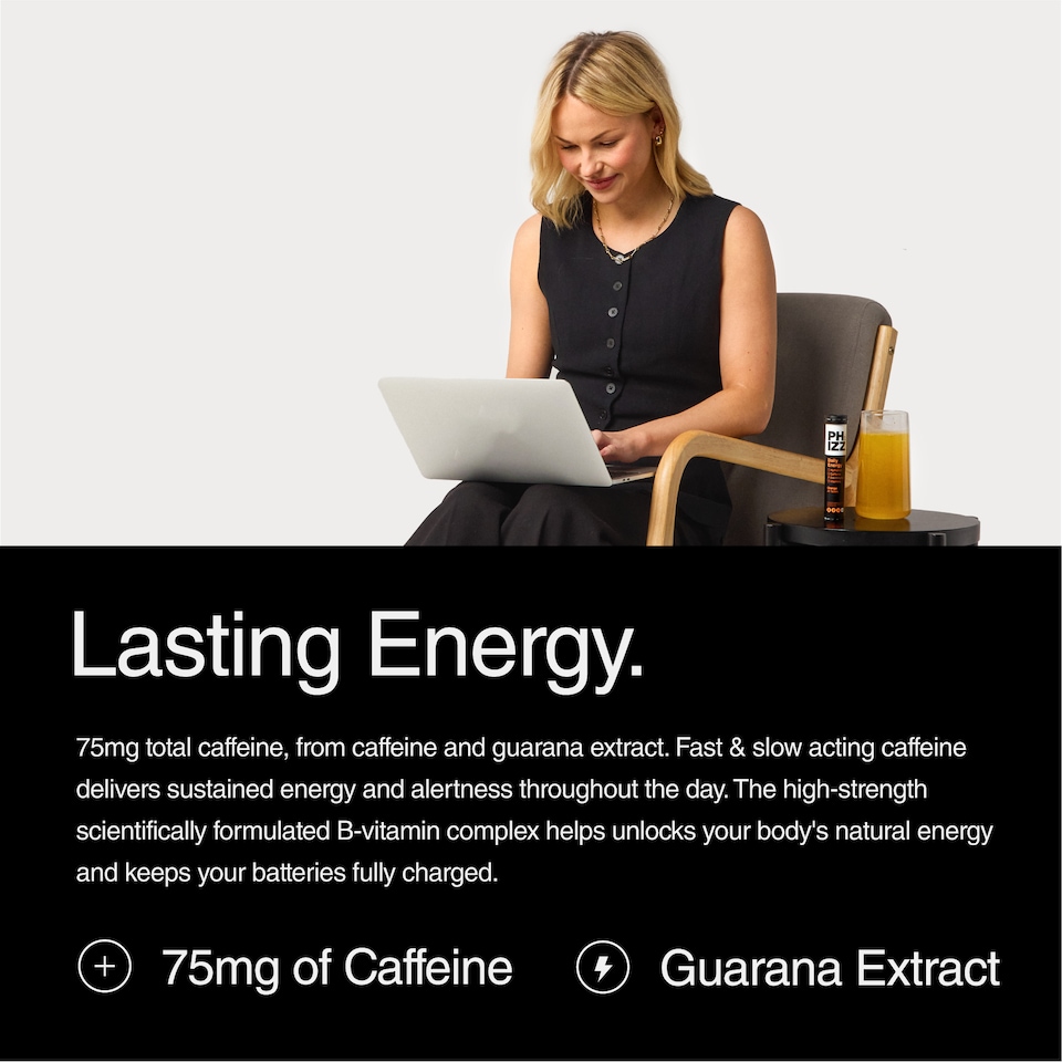 image 1 of Phizz Daily Energy Orange, Hydration, Caffeine, Electrolytes & Vitamins Effervescent 60 Tablets