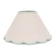 image 1 of ValueLights Florie Natural Small Taper Lamp Shade Scallop Green Trim | Green