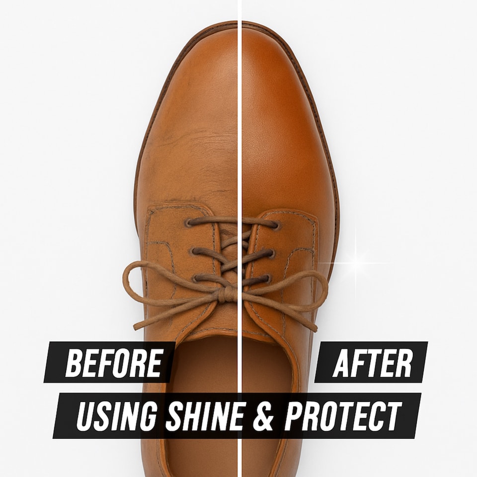 image 1 of Shine & Protect Shoe Polish - 75ml Liquid Shoe Polish - Neutral