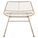 image 5 of Interioirs by Premier Small Gold Metal Wire Chair, Sturdy Metal Chair for Kitchen, Outdoor Tapered Metal Chair for Patio, Lawn