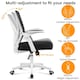 image 6 of Yaheetech  Mesh Office Chair with 90° Flip-up Armrests | White
