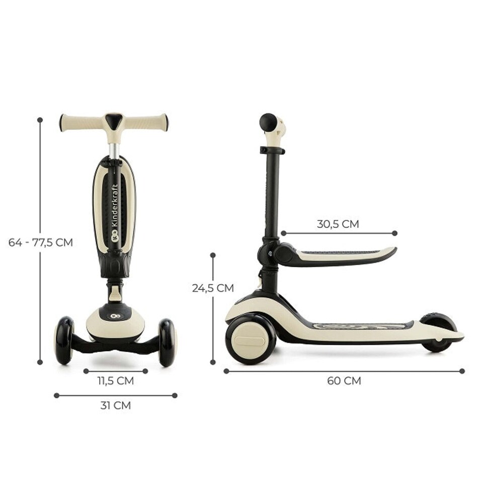 image 1 of Kinderkraft Halley 3 Wheel Scooter White