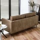 image 2 of Furniturebox Jolene Brown Faux Leather 3 Seater Sofa