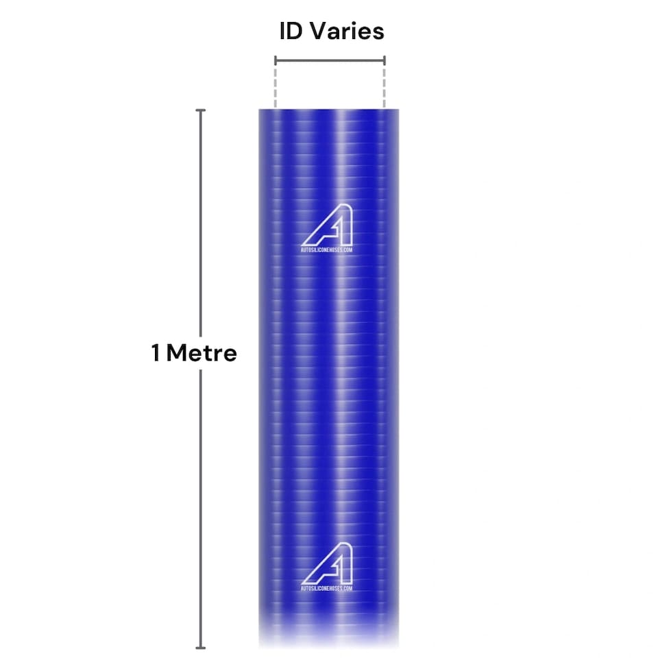 image 1 of Auto Silicone Hoses 127mm Blue Silicone Straight Hose Coupler Connector Pipe Turbo Intercooler Radiator Coolant Air Intake