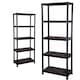 image 1 of 1 x Strong Compact Plastic Storage Shelving Unit Racking 5 Tier Black