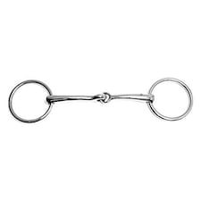 Lorina Single Jointed Loose Ring Bradoon - Silver - 4.25in