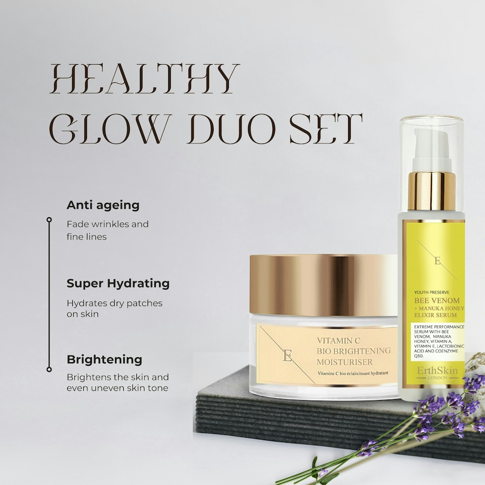 image 1 of Vitamin C Moisturizer & Elixir Serum Anti-Aging Set