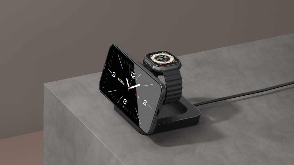 image 1 of Zens Nightstand Magnetic Wireless Charger Pro 2 (incl. Wall Charger) - Black