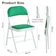 image 5 of Set of 4 Folding Dining Chairs Metal Frame Padded Seats