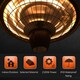 image 4 of Outsunny 2100W Electric Patio Heater Garden Ceiling Hanging Warmer Halogen Light