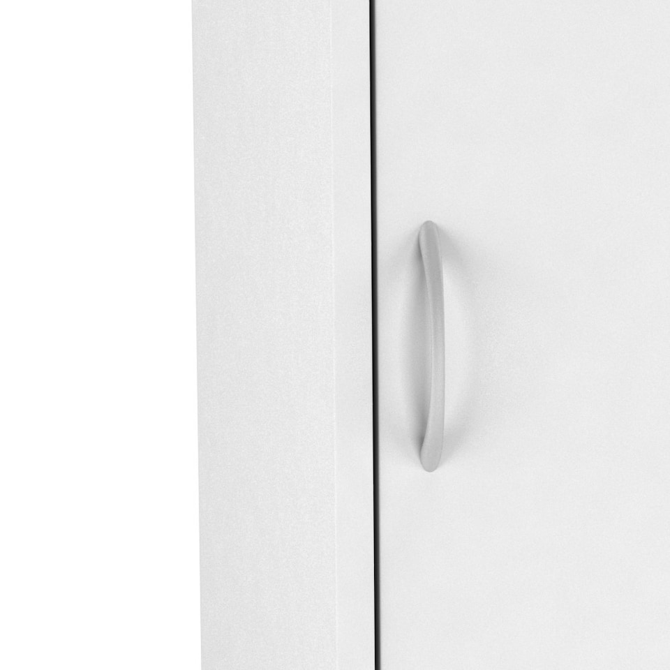 image 1 of Single Door 3-Tier Cabinet | White | 8.5 x 31 x 81.2 | 1