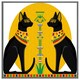 image 4 of Illustration of black egyptian cats with papyrus (Picutre Frame) White | XS