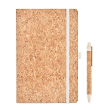 MidOcean Suber Cork A5 Notebook with Pen Set - Beige - One Size