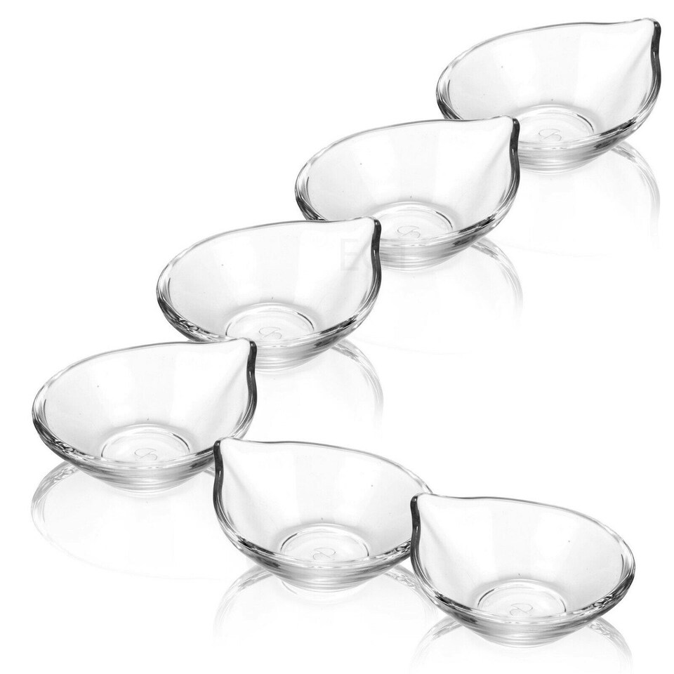 image 1 of Set Of 6 Pasabahce Glass Appetizer Bowls Clear | 0