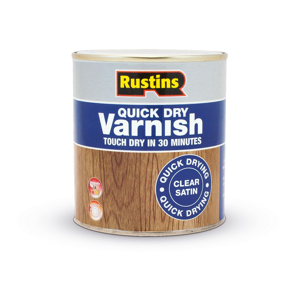 image 1 of Rustins Quick Dry Varnish Satin Clear 500ml - AVSC500 | Clear | 500ml | 1