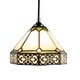 image 2 of Classic 1920s Shabby Chic Pendant Light Shade with Metal Scrollwork Decoration | Green