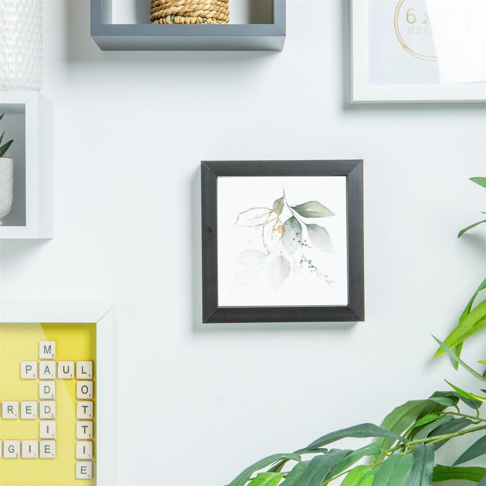 image 1 of Nicola Spring 3D Box Photo Frame - 6 x 6" - Black