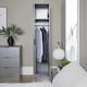 image 4 of Phoenix Wardrobe 1 Door Space Saving Bedroom Home Furniture Clothing Storage Unit | Grey