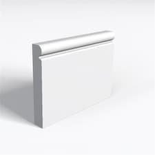 Pack of 15 (Total 15 Units) - Moisture Resistant MDF Primed Reveal Skirting Board & Rebate - 25mm (T) x 219mm (H) x 4200mm (L)