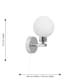 image 5 of Dais - Chrome Opal Glass IP44 Pull Cord Bathroom Wall Light | Chrome | 1