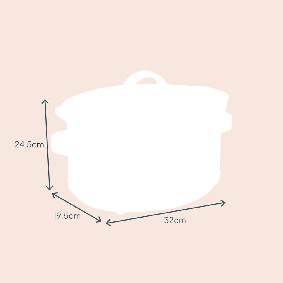 image 1 of Cooks Professional 3.5L Slow Cooker with Lid, Removable Bowl & 3 Heat Settings | Black | Black & Copper