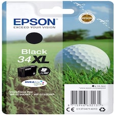 Epson 34XL Black Golfball Genuine High Yield, DURABrite Ultra Ink Cartridge