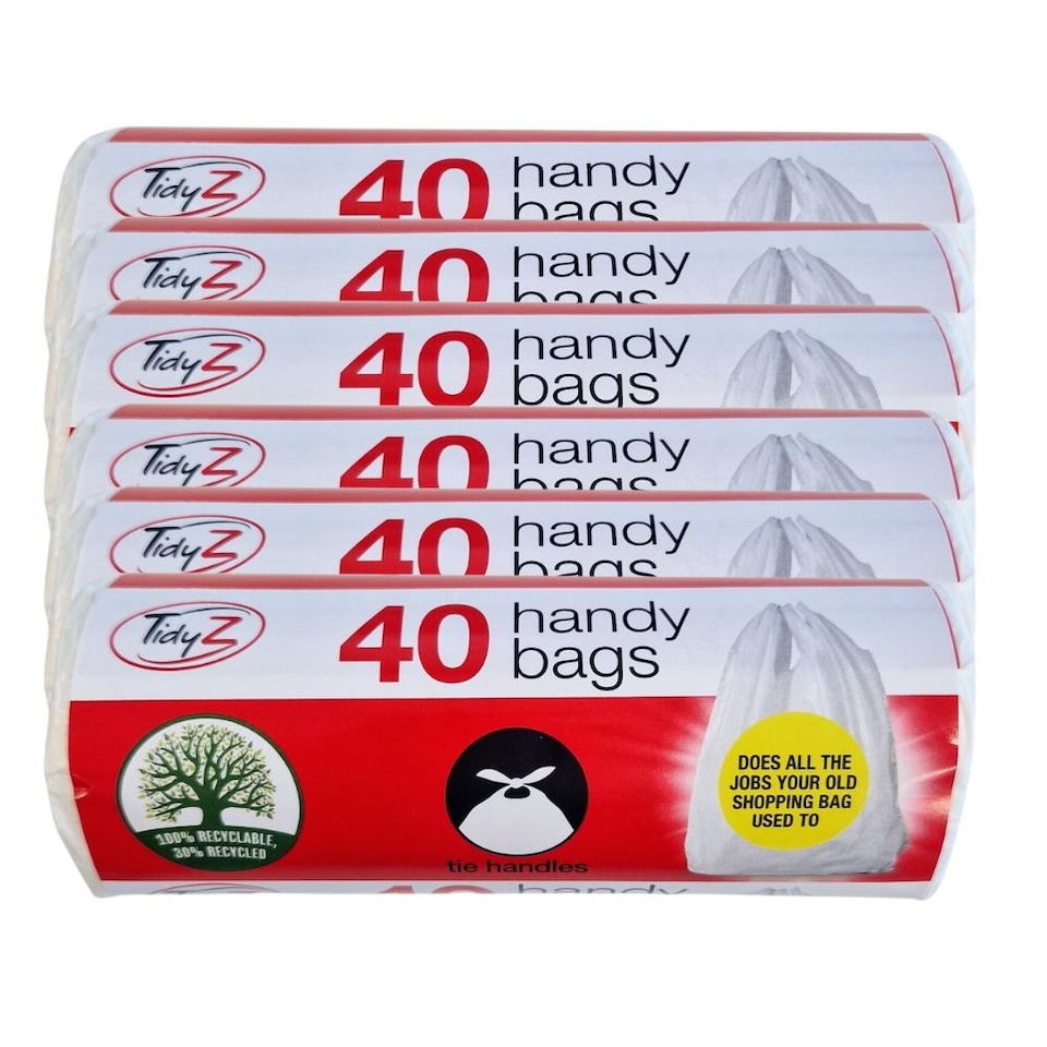 TidyZ Handy Bags Multi Use 40 Assorted Pack