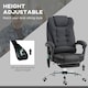 image 5 of Vinsetto Heated Vibration Massage Office Chair with Footrest,Black